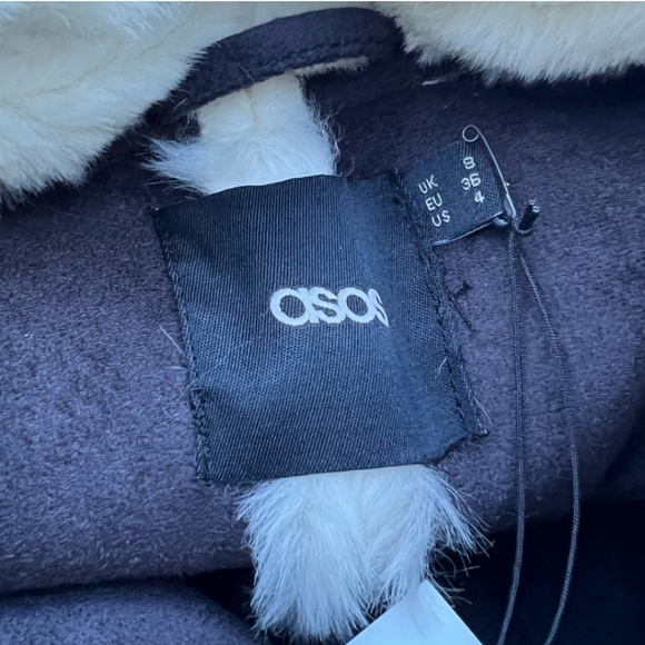 ASOS Fur Coat, size 4 - Picture 5 of 7